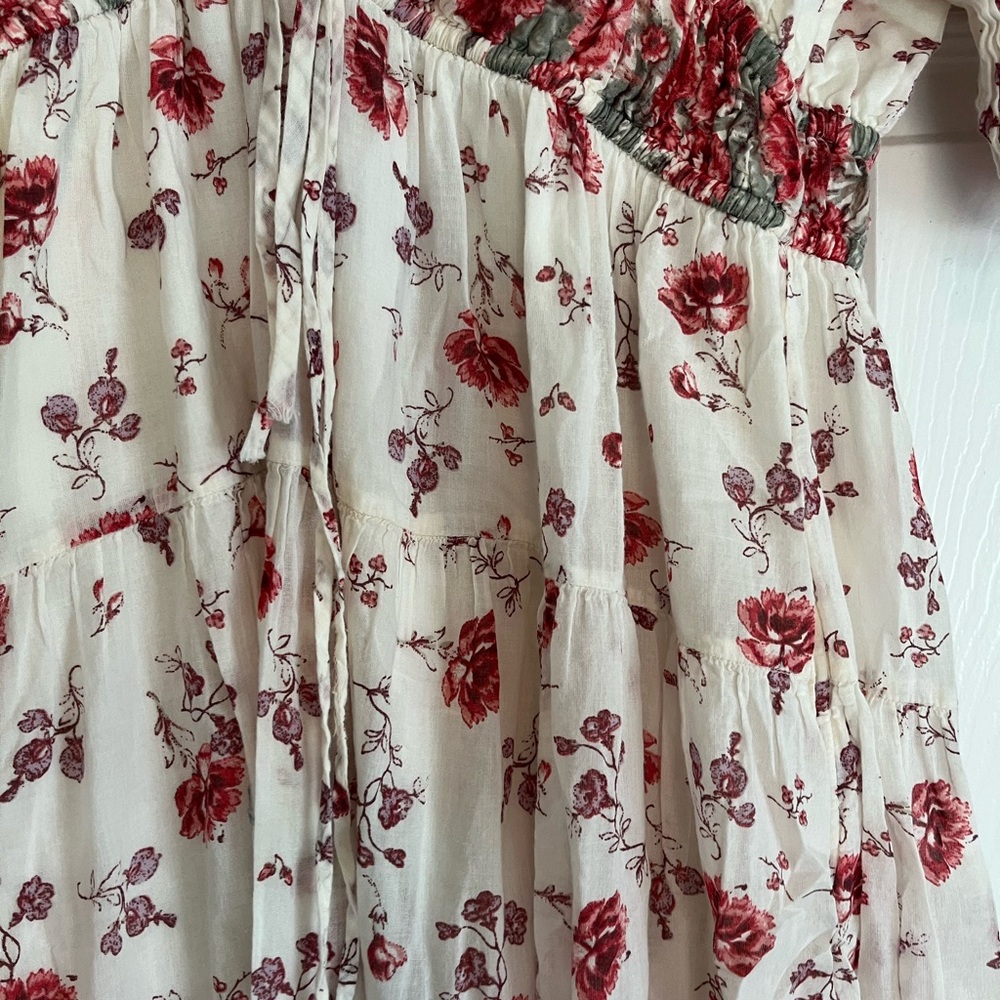Free People Lysette Maxi Dress in Tea Combo Small Bohemian Gypsy Indian Cotton - Picture 3 of 6